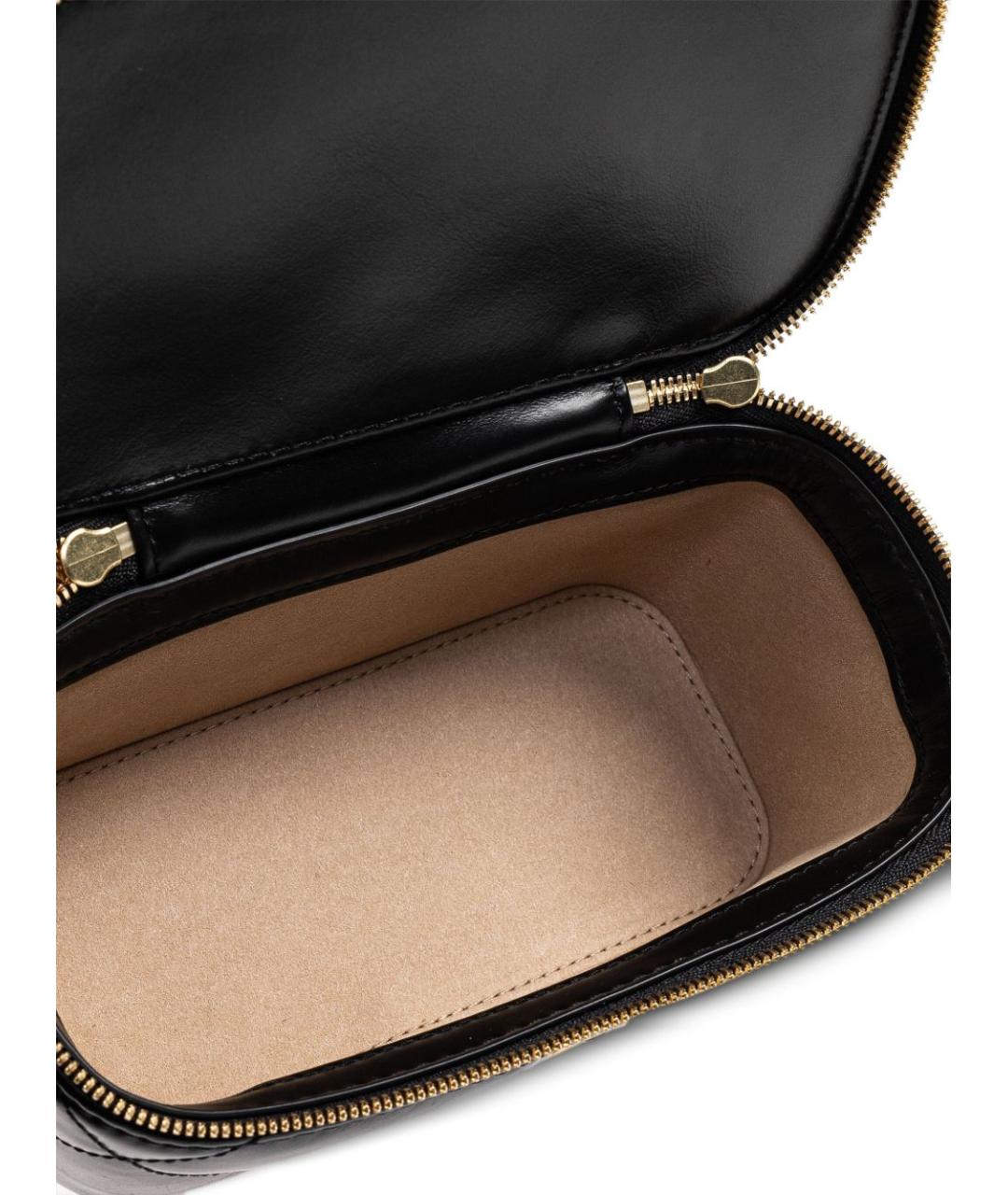 TORY BURCH Черная кожаная сумка с короткими ручками, фото 2