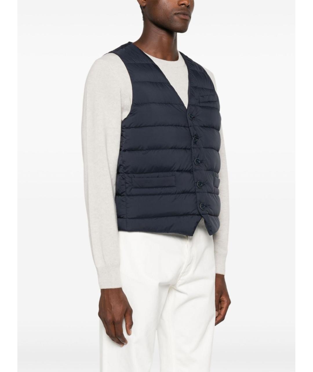 HERNO Синий полиамидовый жилет, фото 3