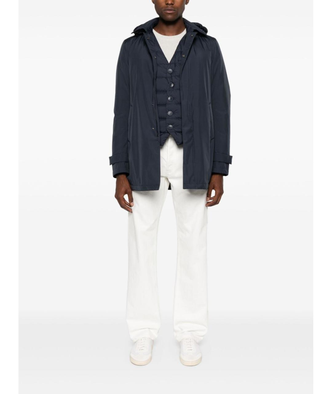 HERNO Синий полиамидовый жилет, фото 4