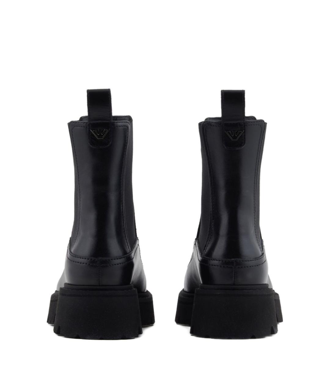 EMPORIO ARMANI Черные кожаные ботинки, фото 3