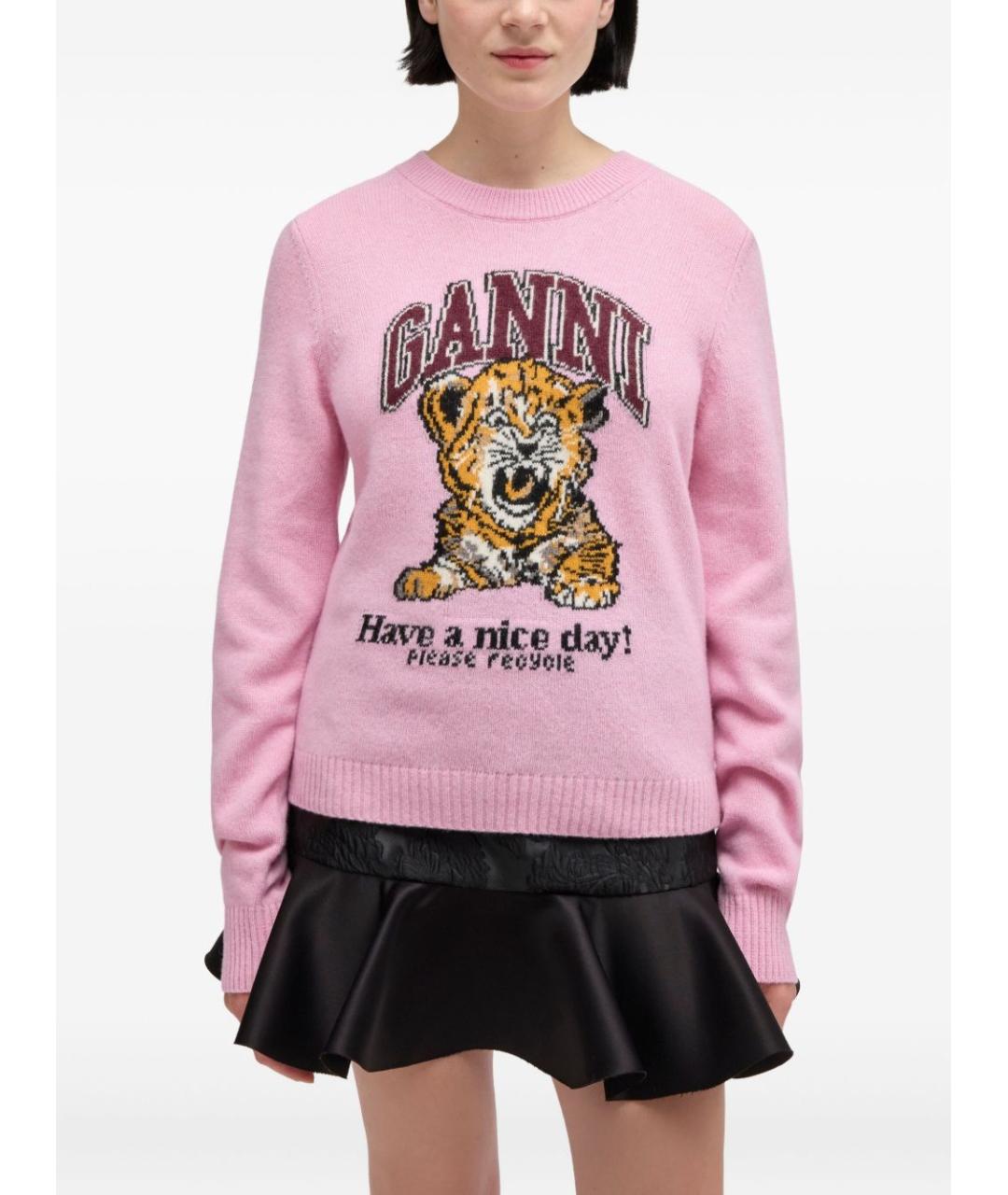GANNI Розовый джемпер / свитер, фото 3