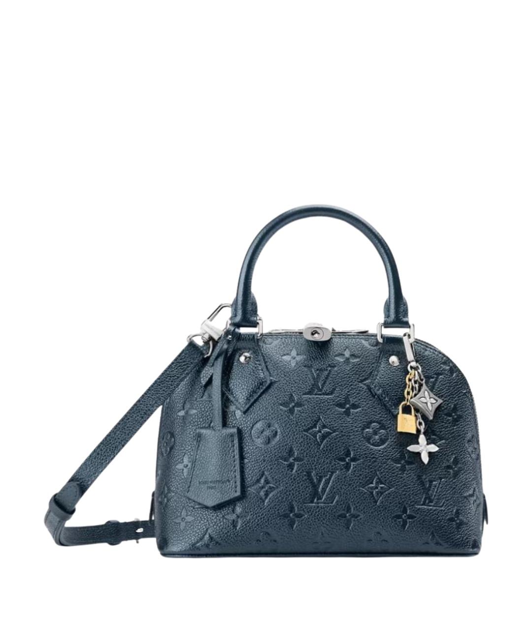 LOUIS VUITTON Синяя кожаная сумка с короткими ручками, фото 1