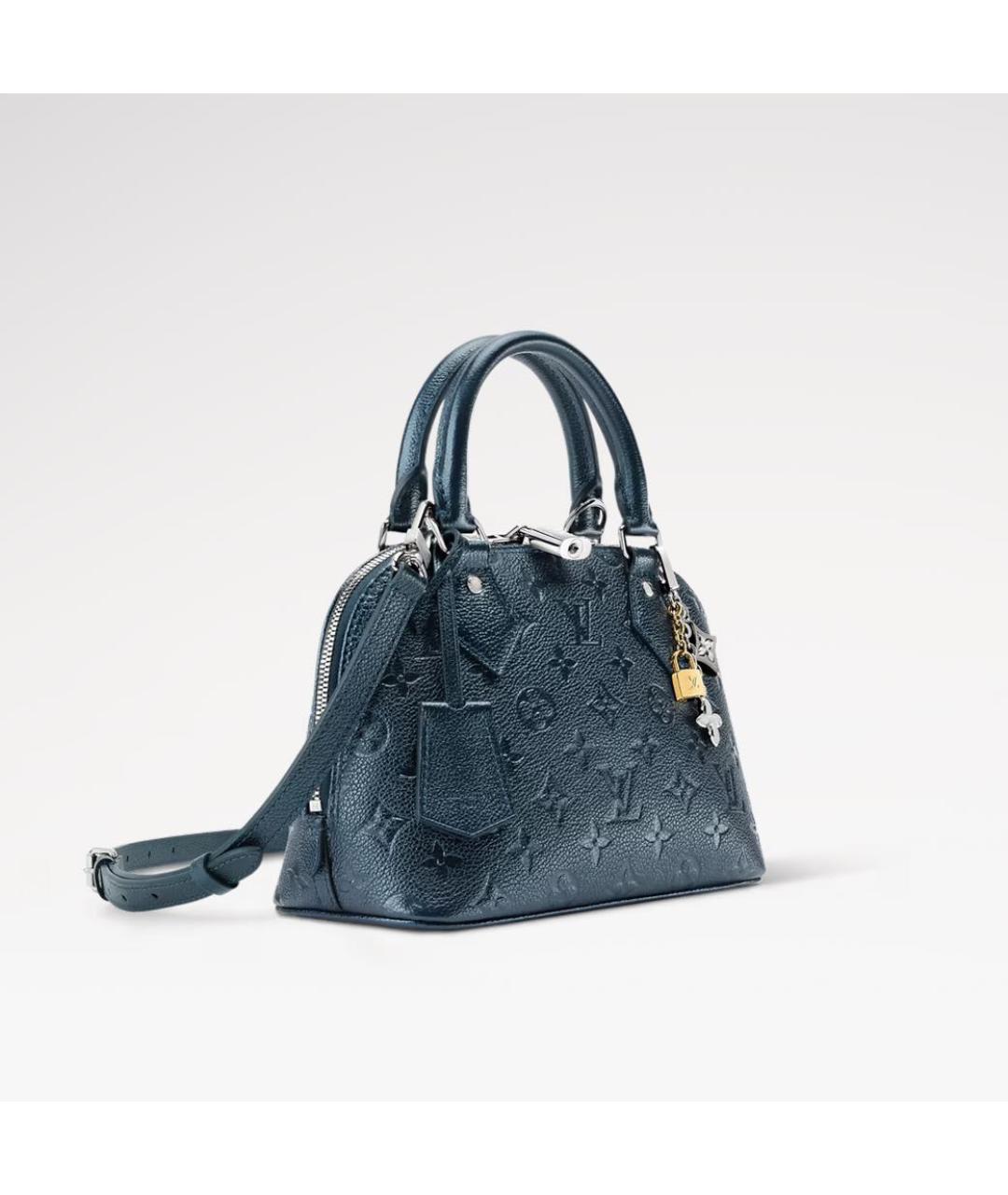 LOUIS VUITTON Синяя кожаная сумка с короткими ручками, фото 2