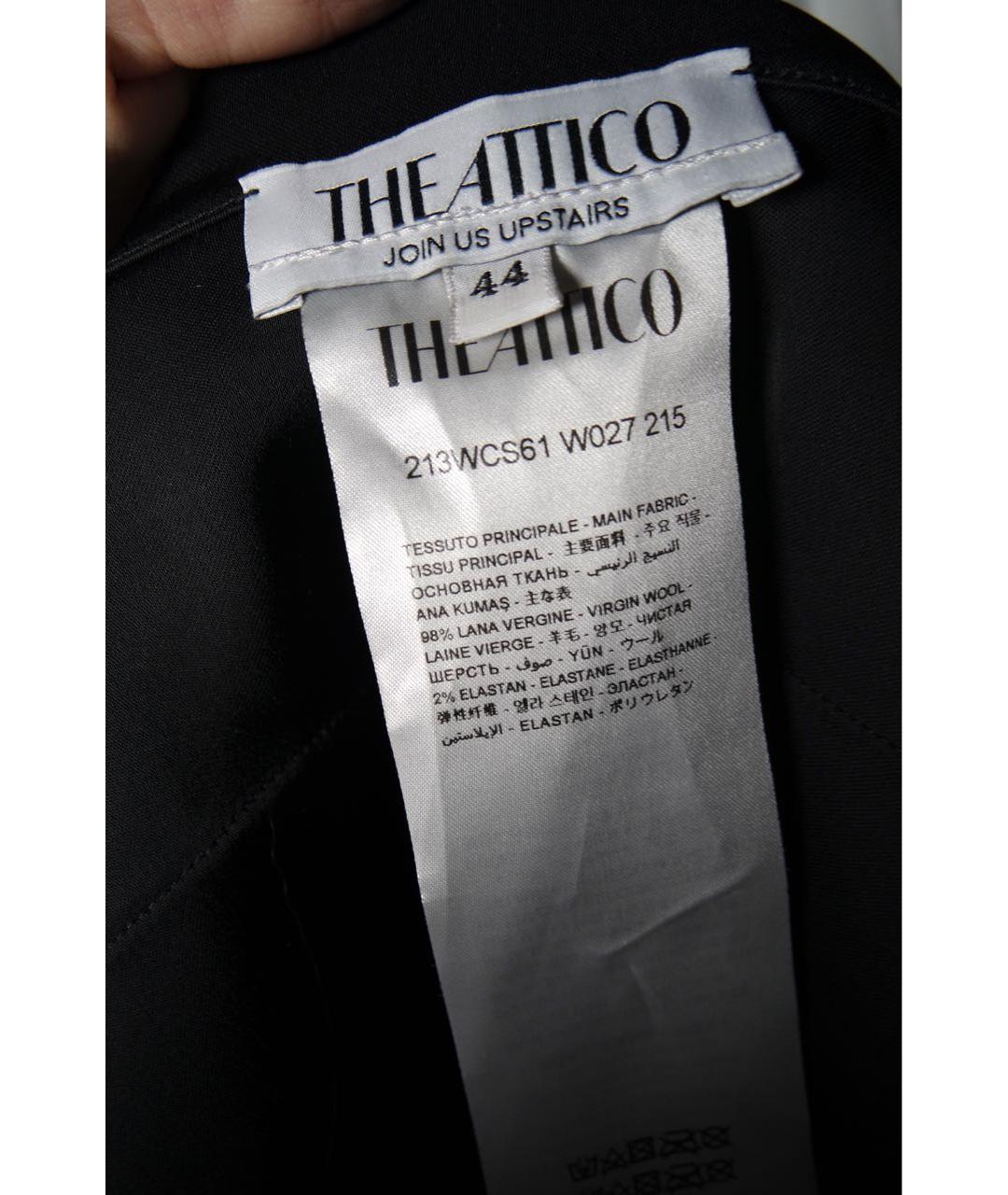 THE ATTICO Черная шерстяная юбка мини, фото 4