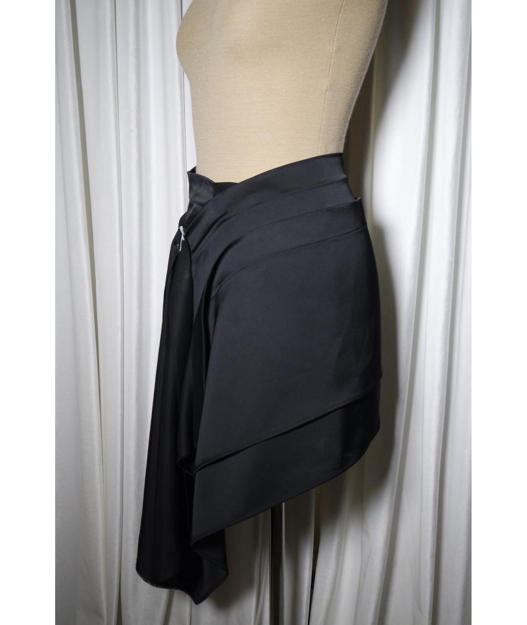 THE ATTICO Черная шерстяная юбка мини, фото 7