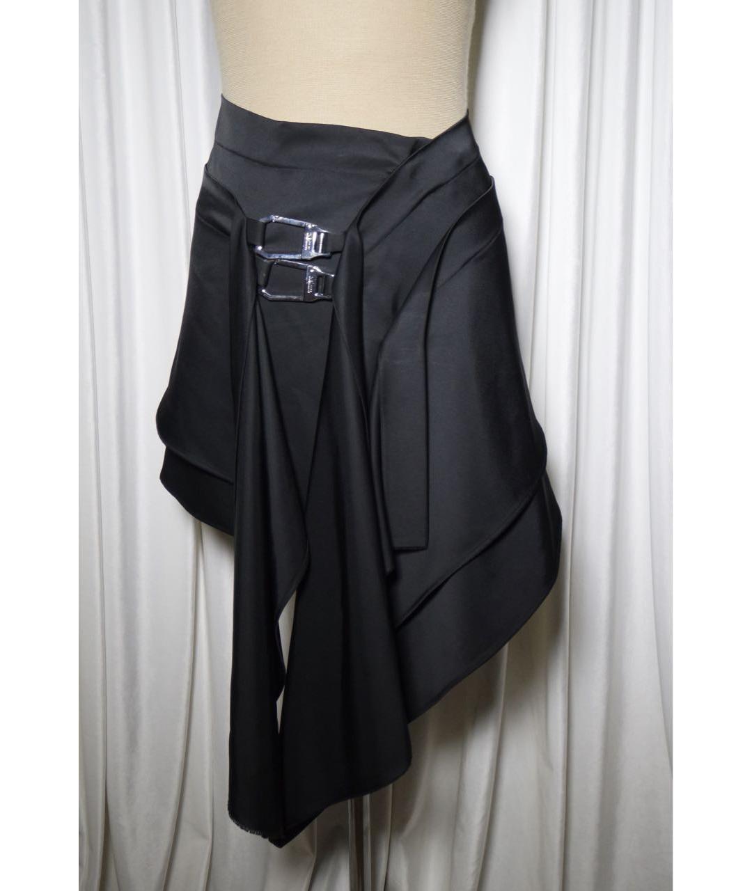 THE ATTICO Черная шерстяная юбка мини, фото 5