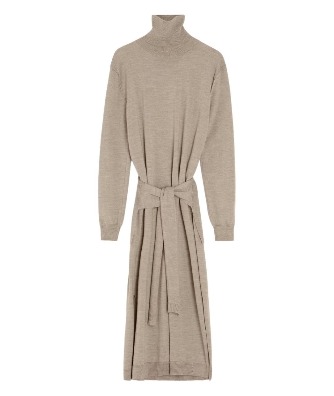 LEMAIRE Серое шерстяное повседневное платье, фото 1