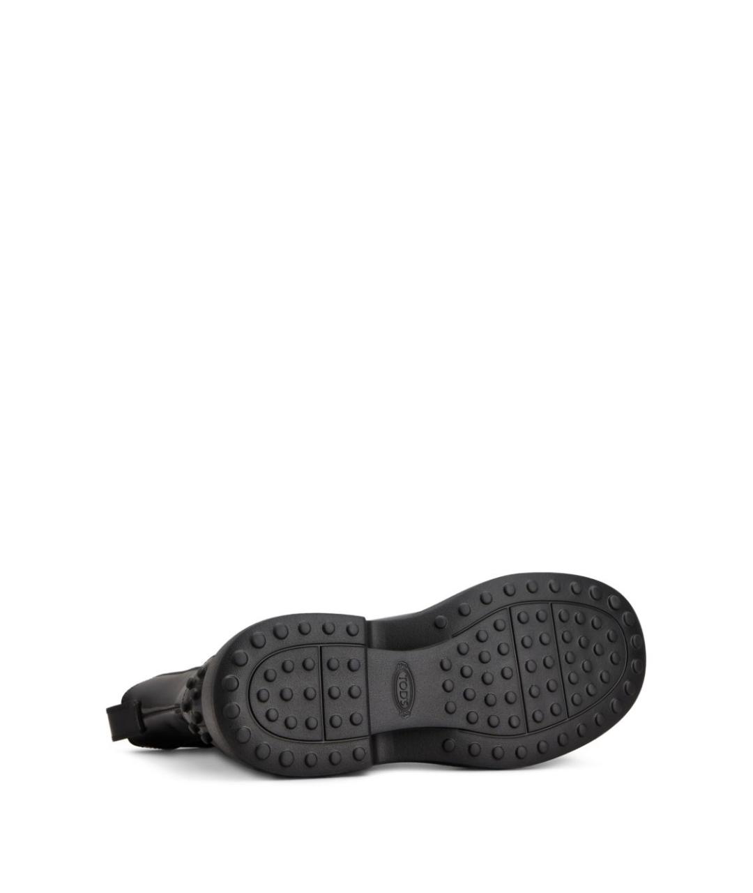 TOD'S Черные кожаные ботинки, фото 5