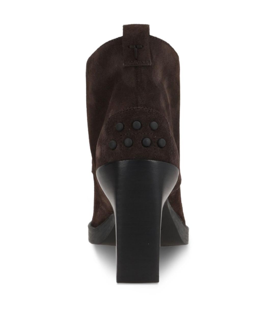TOD'S Коричневые замшевые сапоги, фото 4