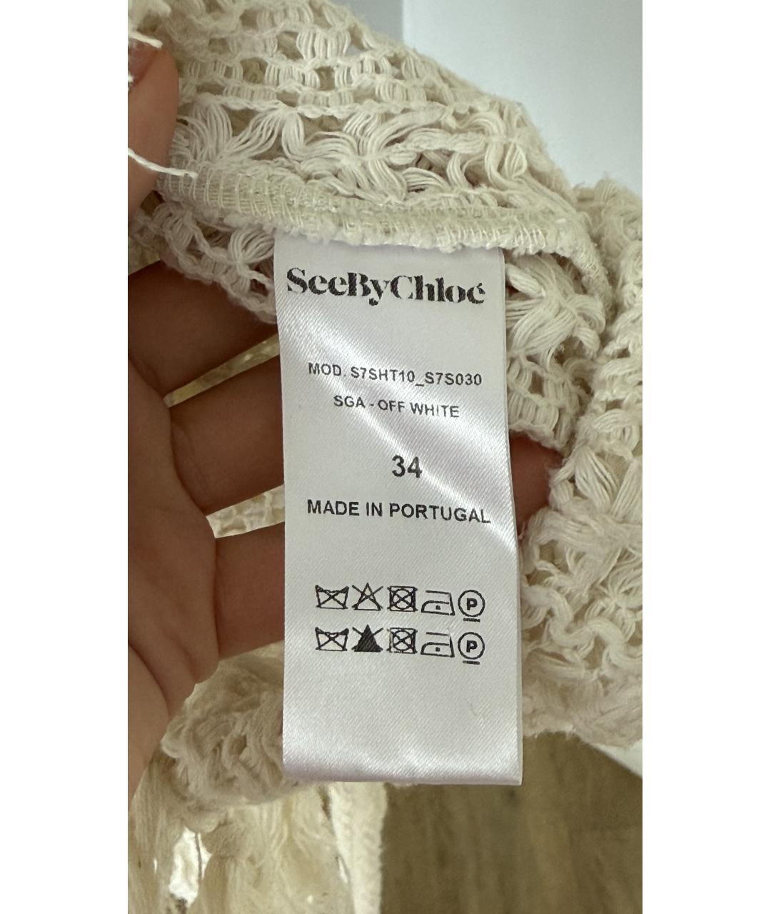 SEE BY CHLOE Бежевая хлопковая блузы, фото 8