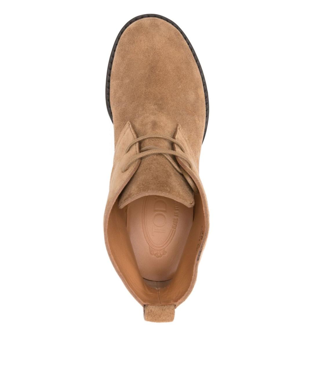 TOD'S Бежевые замшевые ботильоны, фото 2