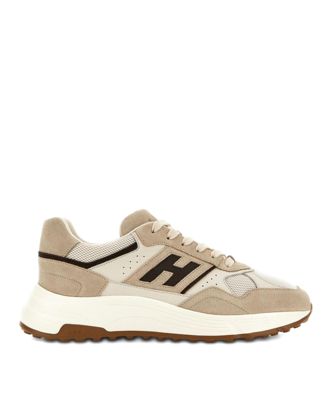 HOGAN Бежевые высокие кроссовки / кеды, фото 1