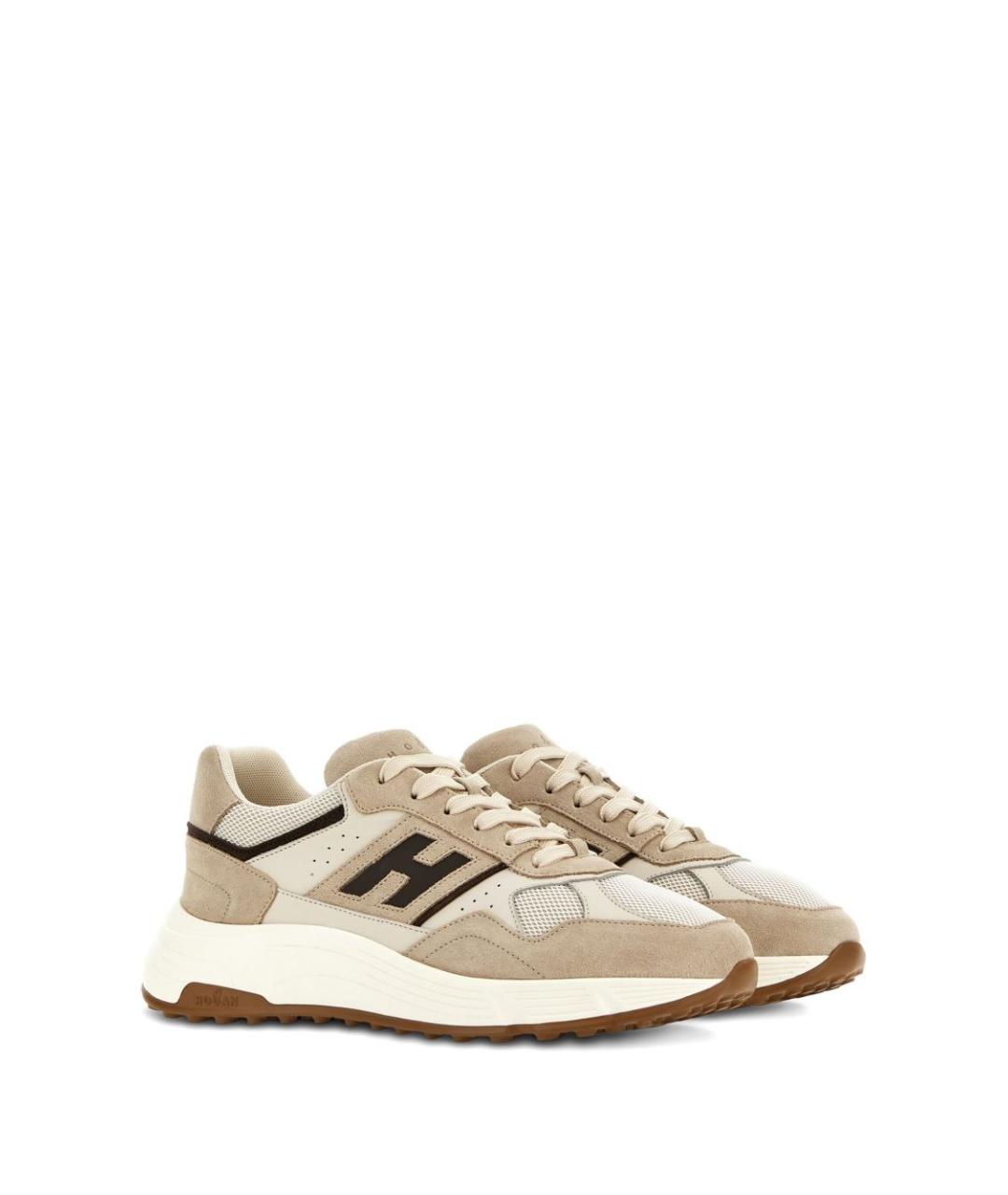 HOGAN Бежевые высокие кроссовки / кеды, фото 3