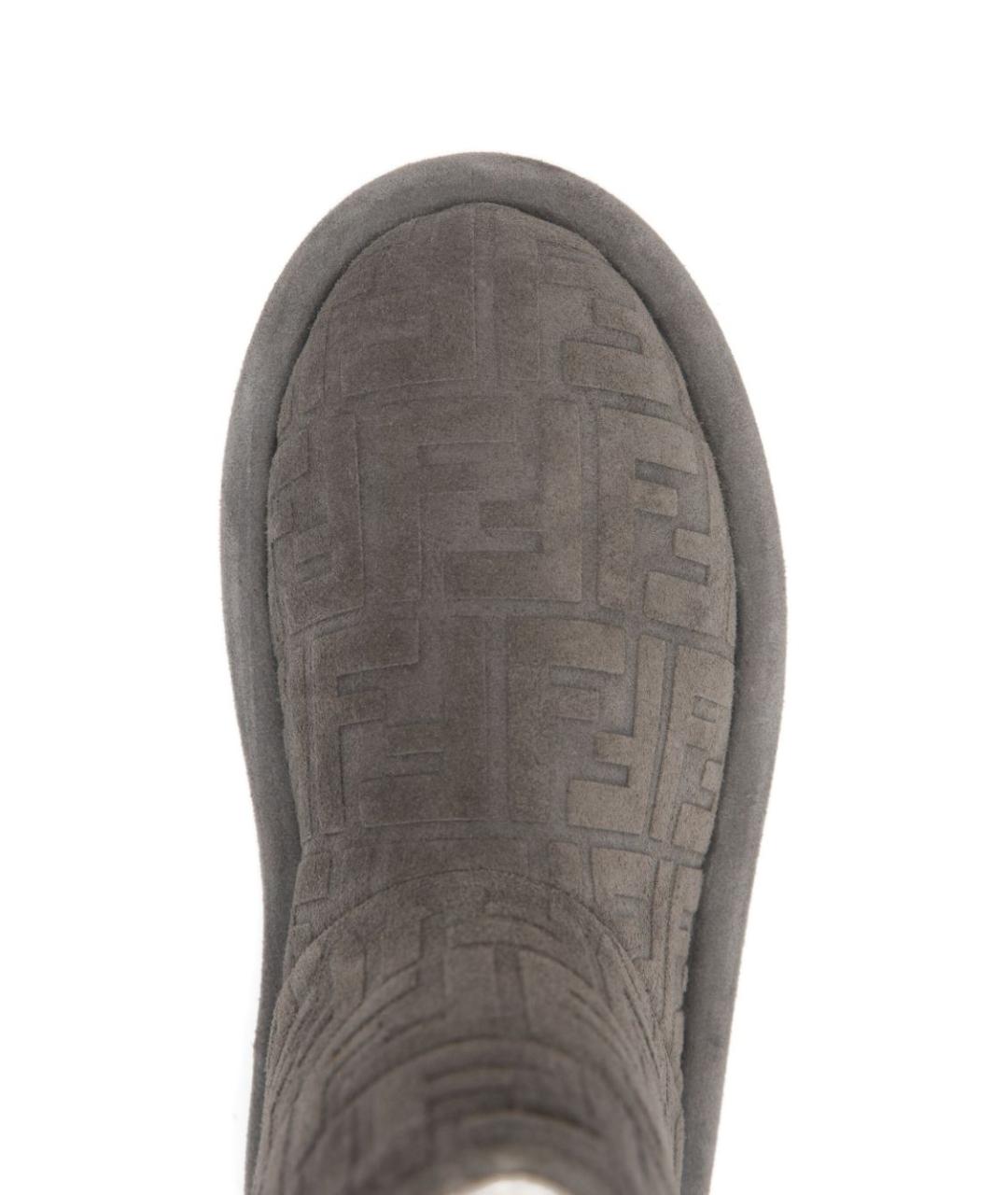 FENDI Серые замшевые ботинки, фото 2