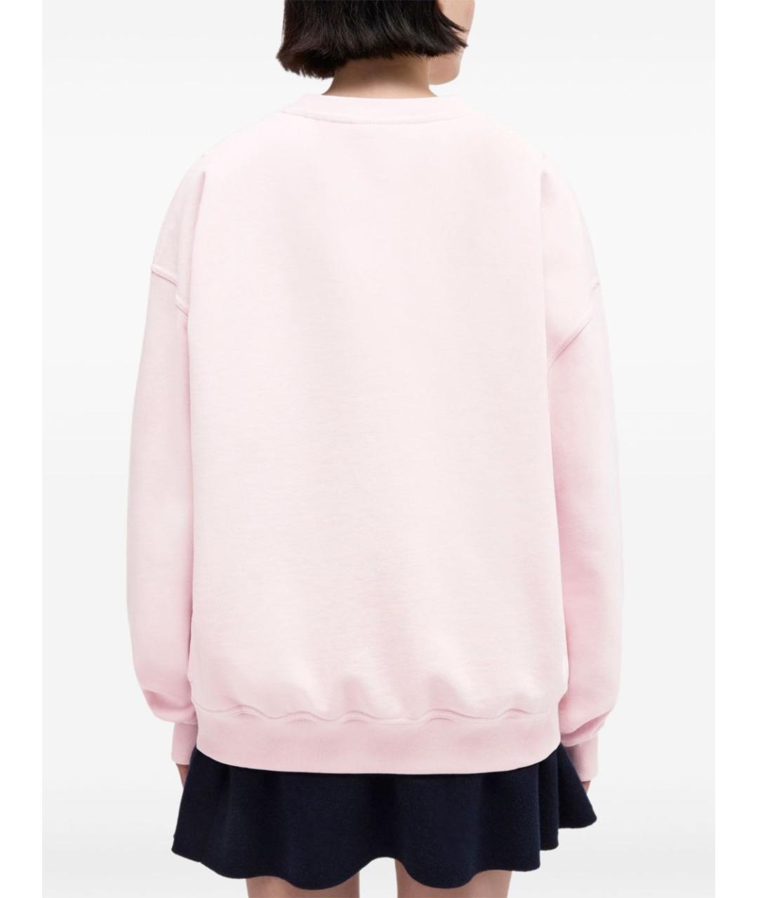 GANNI Розовый хлопковый джемпер / свитер, фото 4