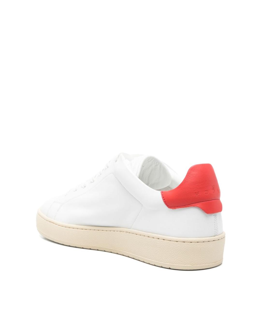 HOGAN Белые кожаные низкие кроссовки / кеды, фото 4