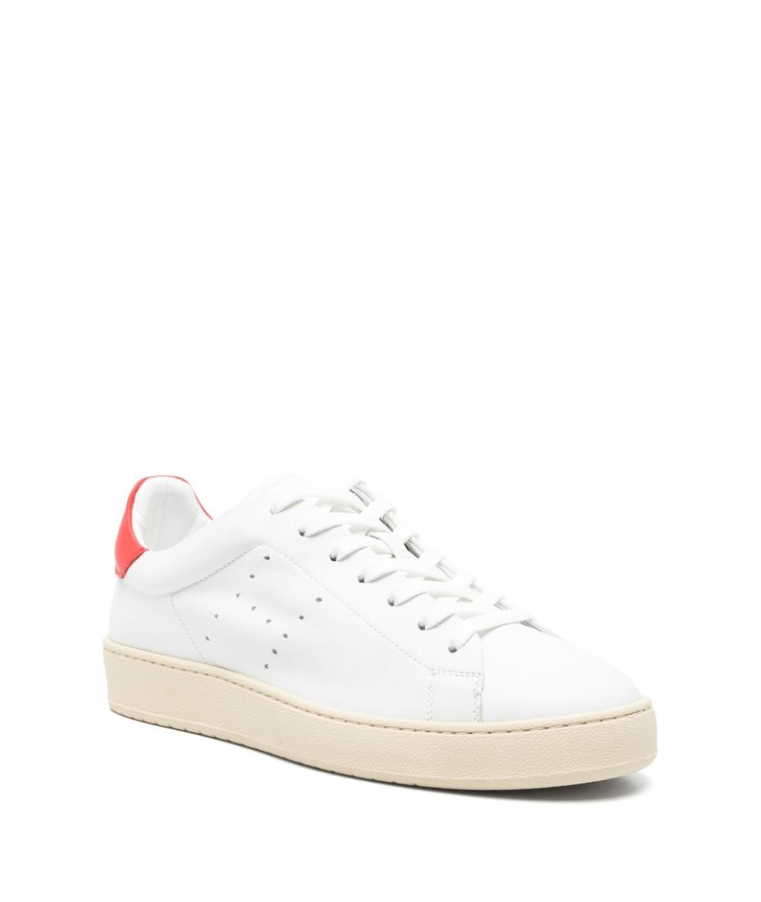 HOGAN Белые кожаные низкие кроссовки / кеды, фото 3