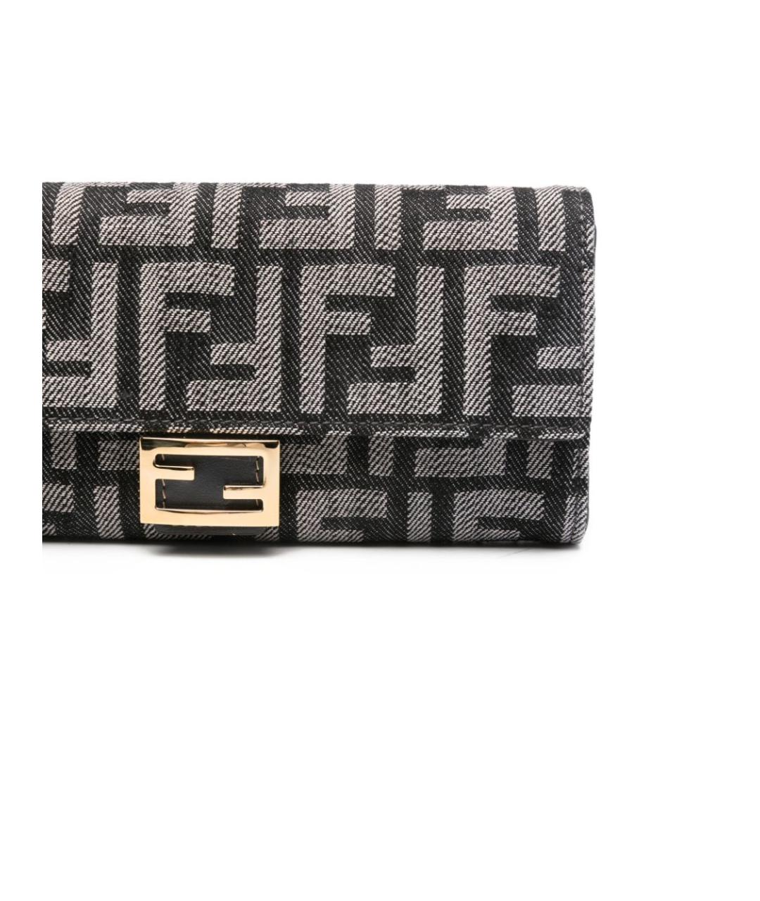 FENDI Синяя тканевая сумка через плечо, фото 5