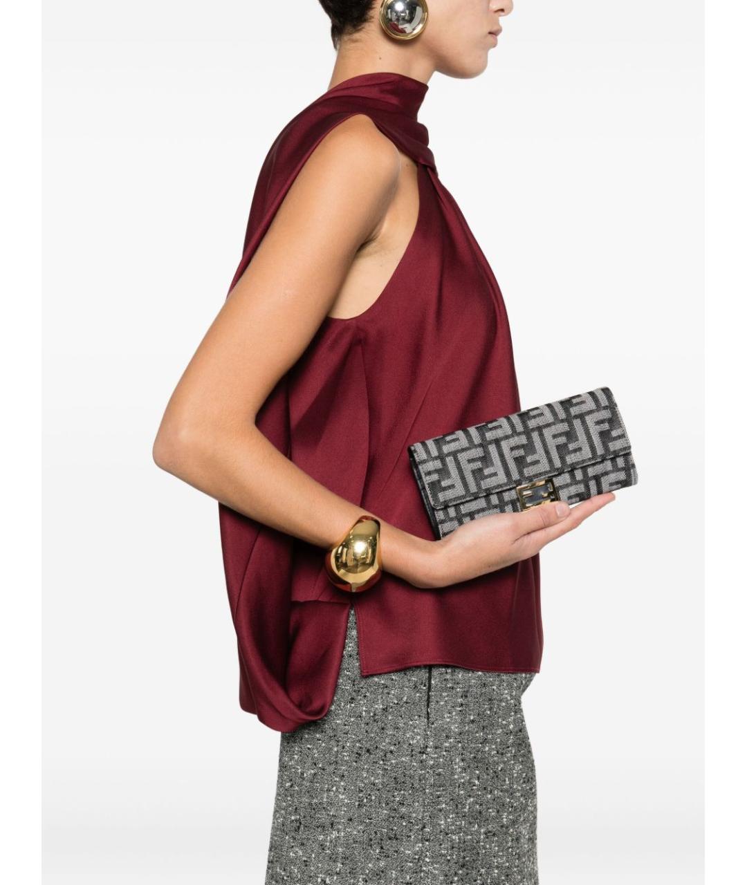 FENDI Синяя тканевая сумка через плечо, фото 3