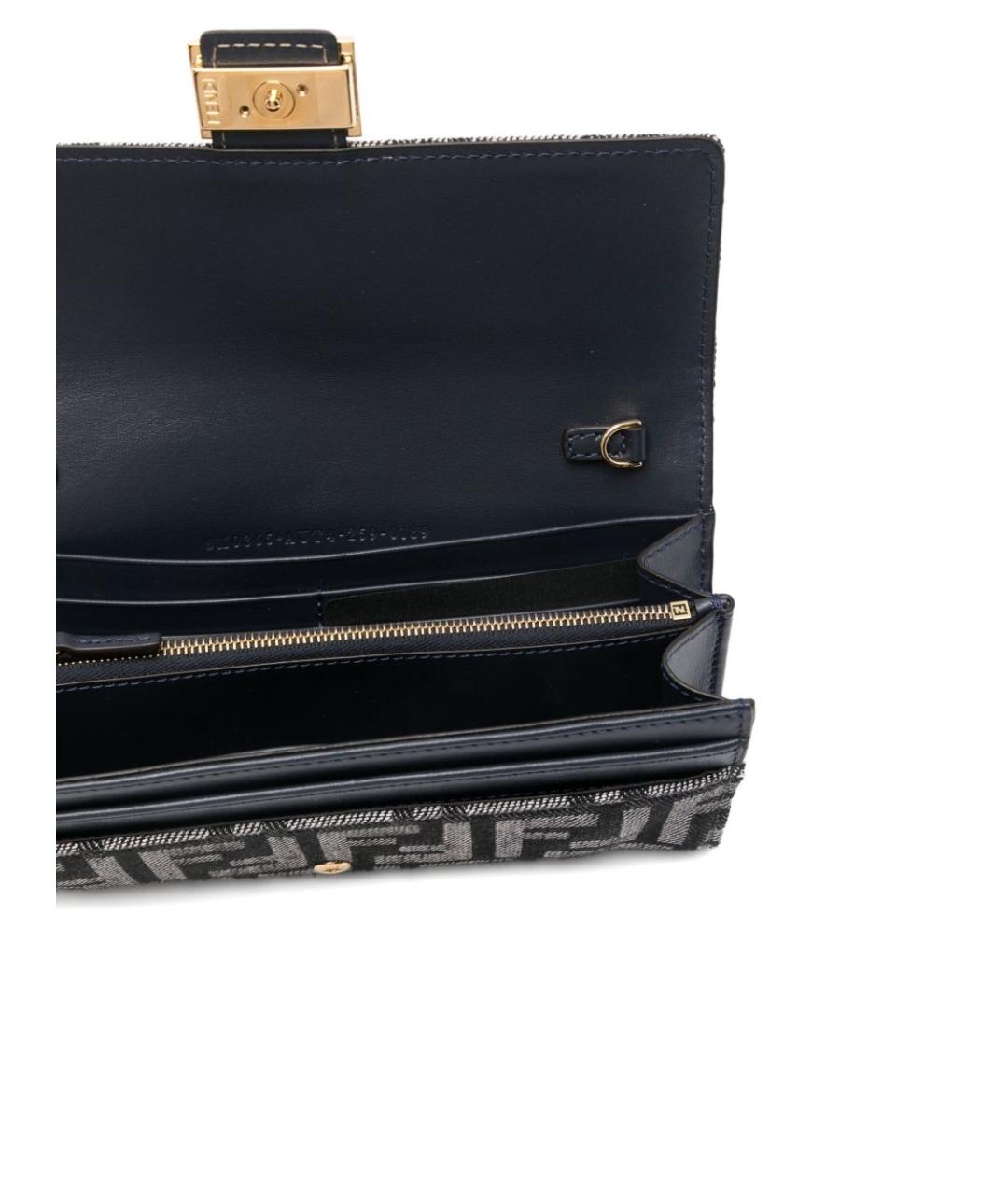 FENDI Синяя тканевая сумка через плечо, фото 2