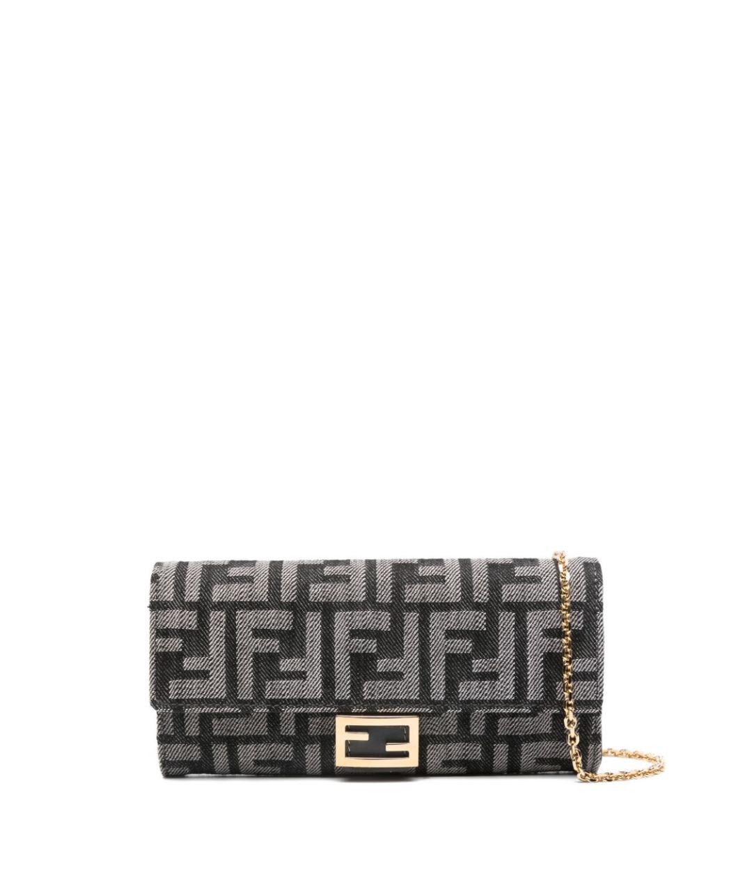 FENDI Синяя тканевая сумка через плечо, фото 1