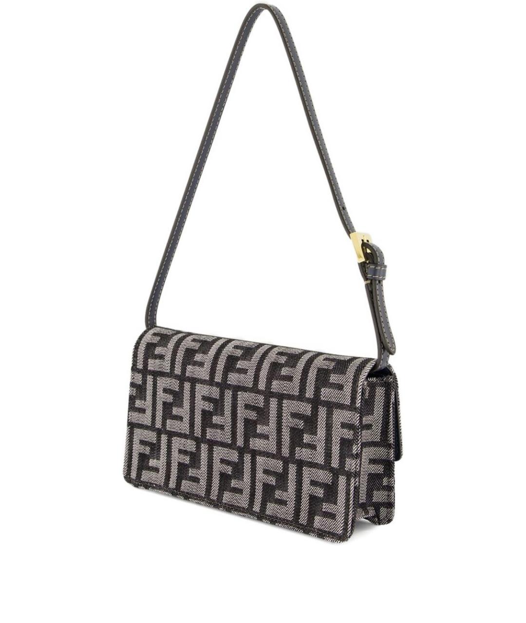 FENDI Синяя тканевая сумка через плечо, фото 3