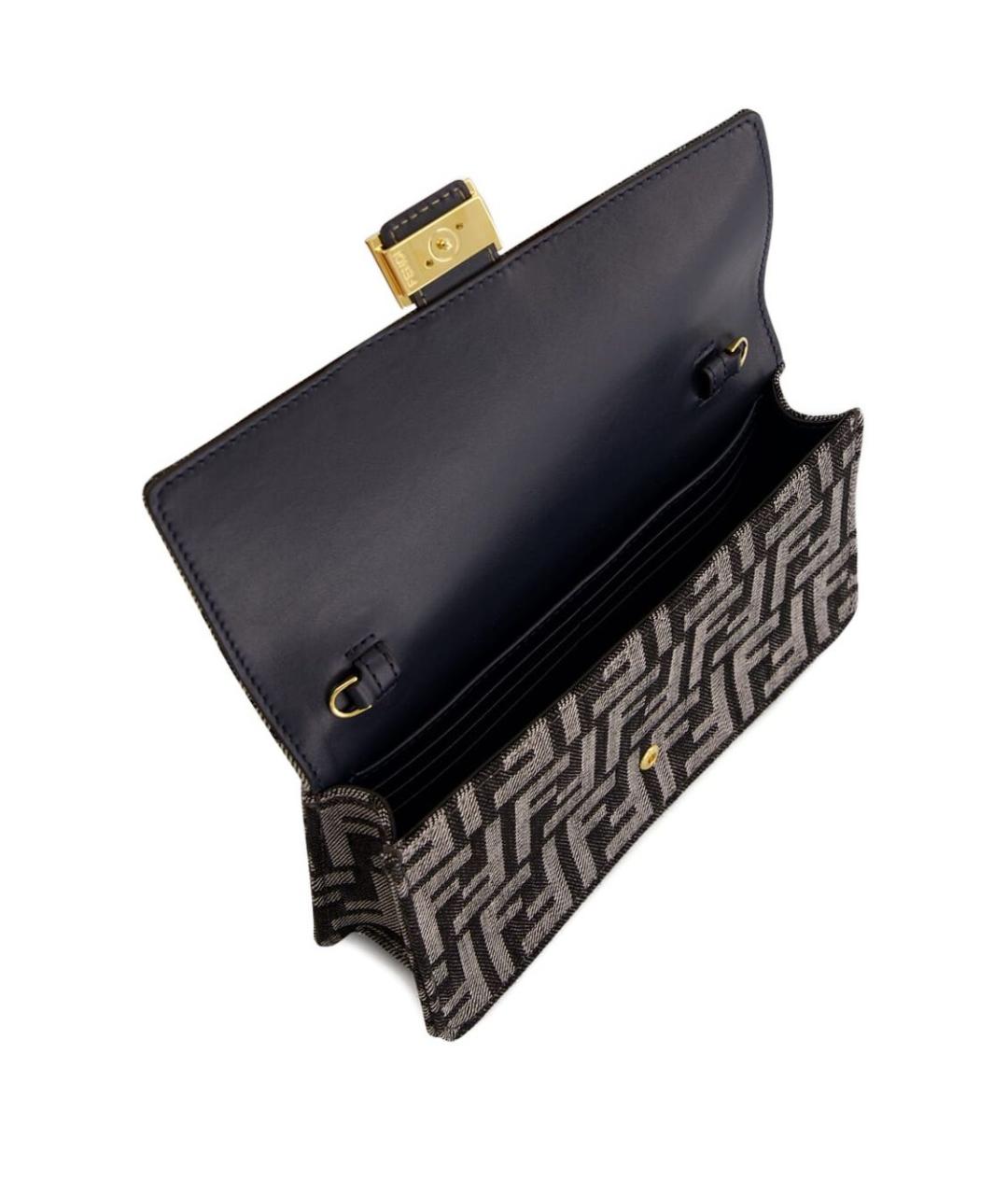 FENDI Синяя тканевая сумка через плечо, фото 4