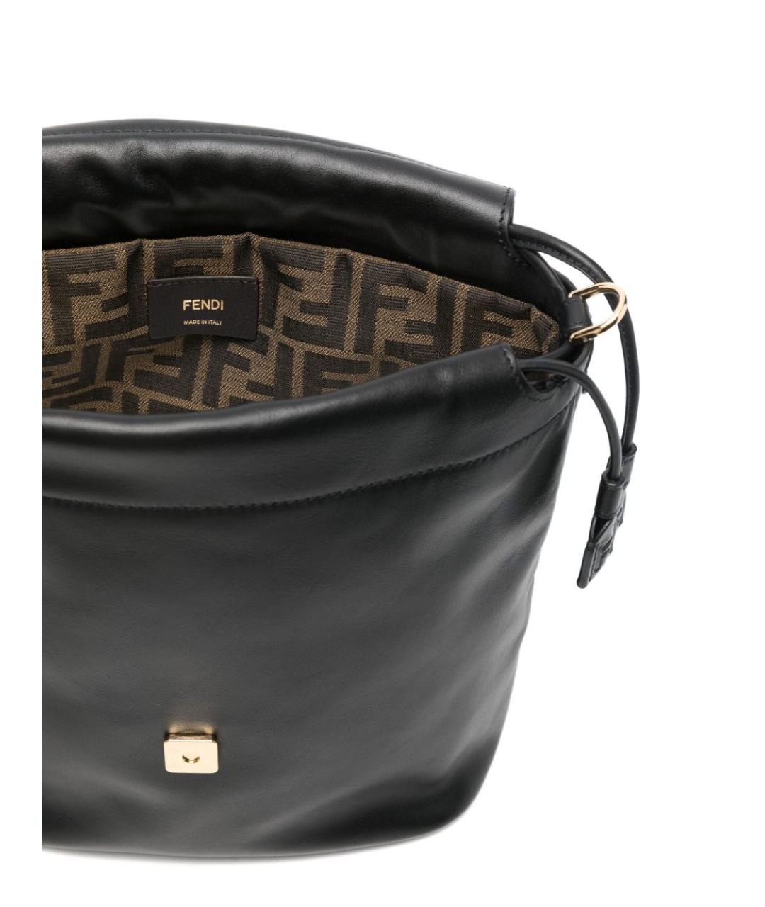 FENDI Черный кожаный рюкзак, фото 4