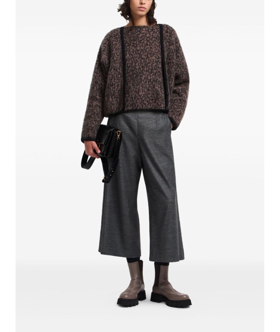 EMPORIO ARMANI Черный шерстяной кардиган, фото 2