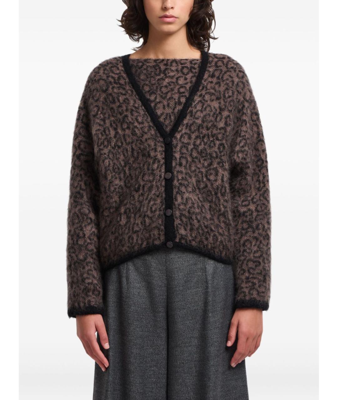 EMPORIO ARMANI Черный шерстяной кардиган, фото 5