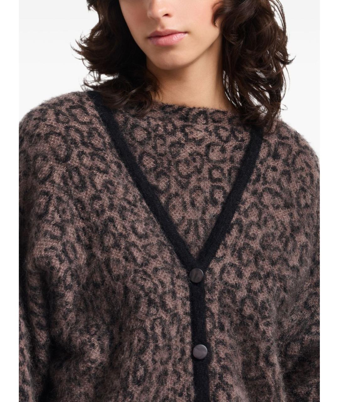 EMPORIO ARMANI Черный шерстяной кардиган, фото 3