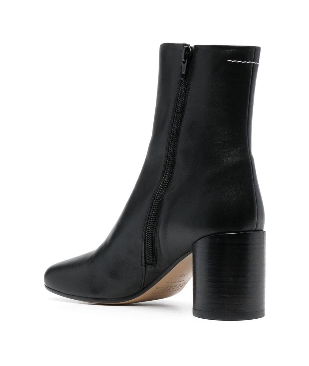 MM6 MAISON MARGIELA Черные кожаные сапоги, фото 4