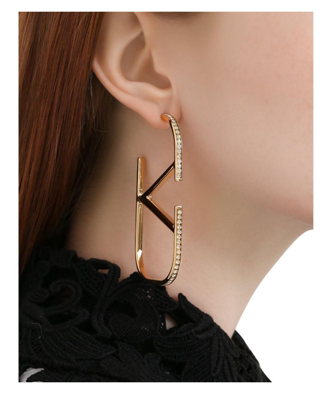 VALENTINO Золотые металлические серьги, фото 3