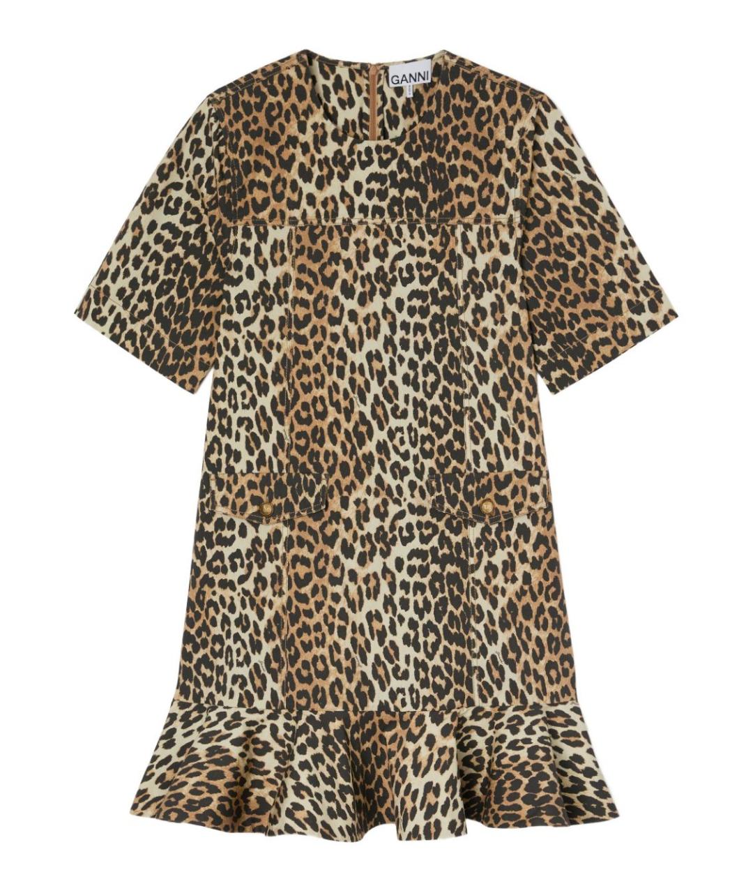 GANNI Мульти хлопковое повседневное платье, фото 1