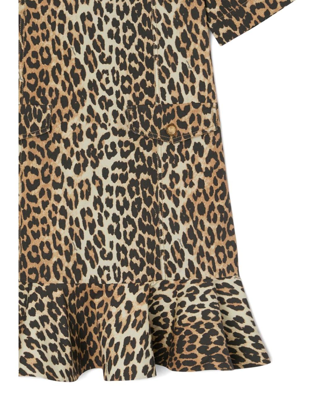 GANNI Мульти хлопковое повседневное платье, фото 2