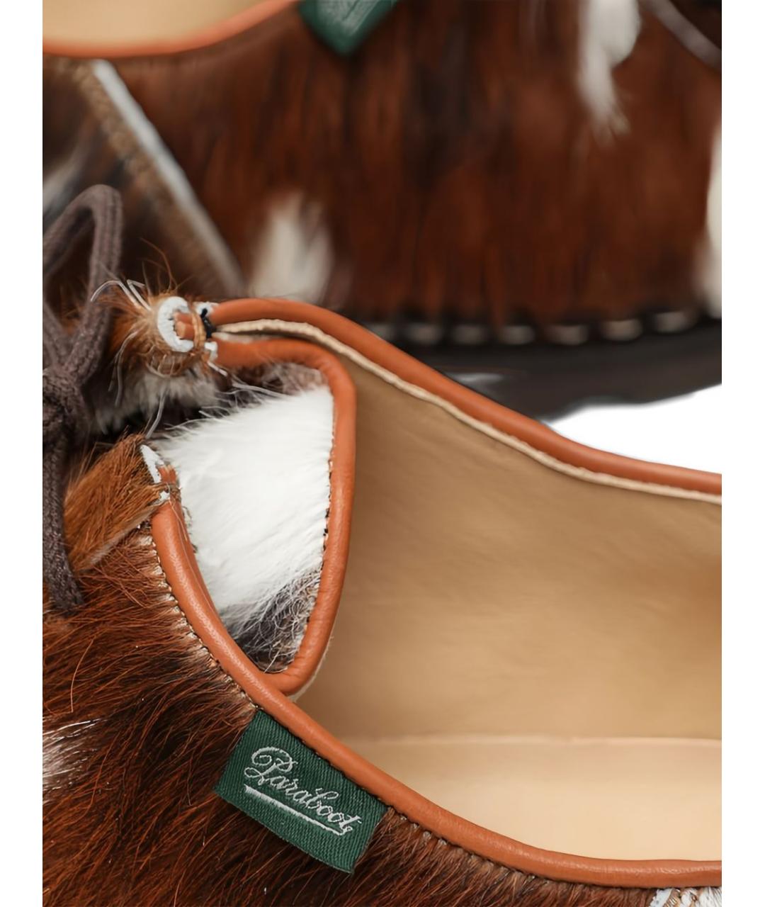 PARABOOT Коричневые кожаные низкие ботинки, фото 2