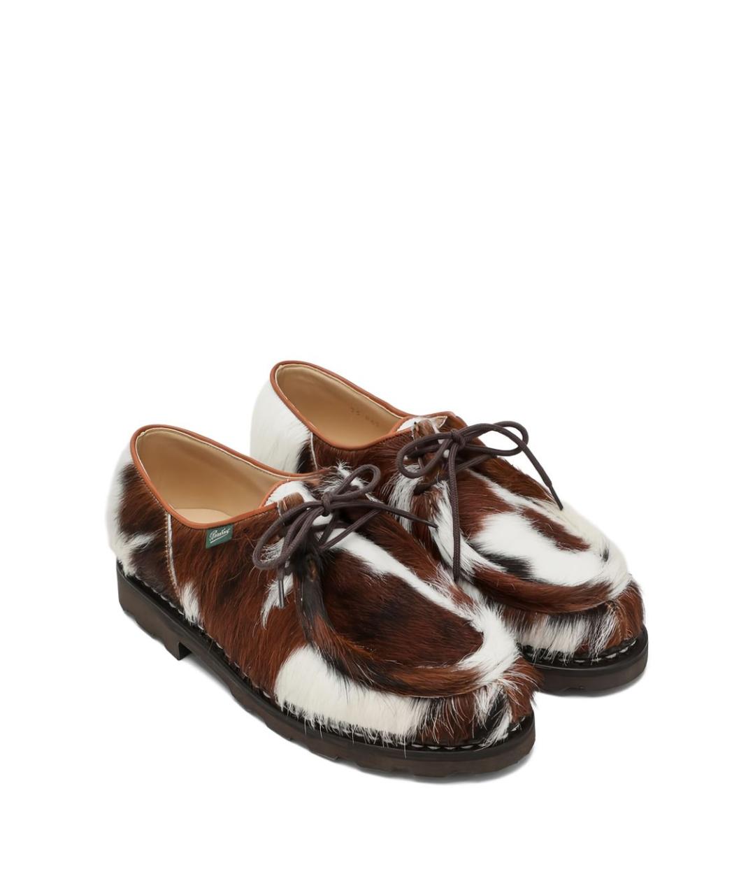 PARABOOT Коричневые кожаные низкие ботинки, фото 4