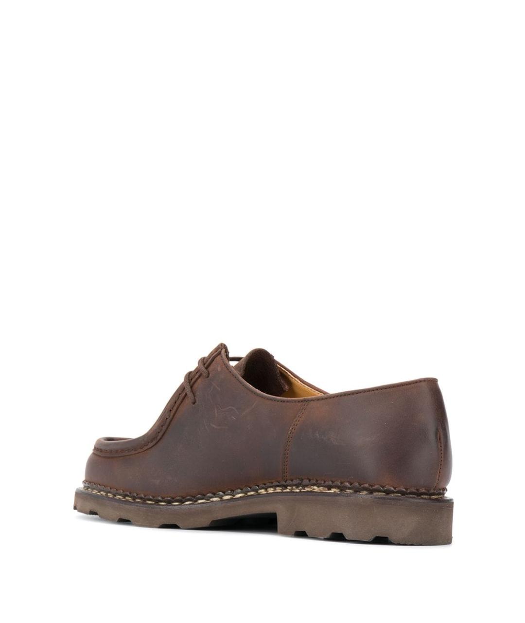 PARABOOT Коричневые кожаные низкие ботинки, фото 3