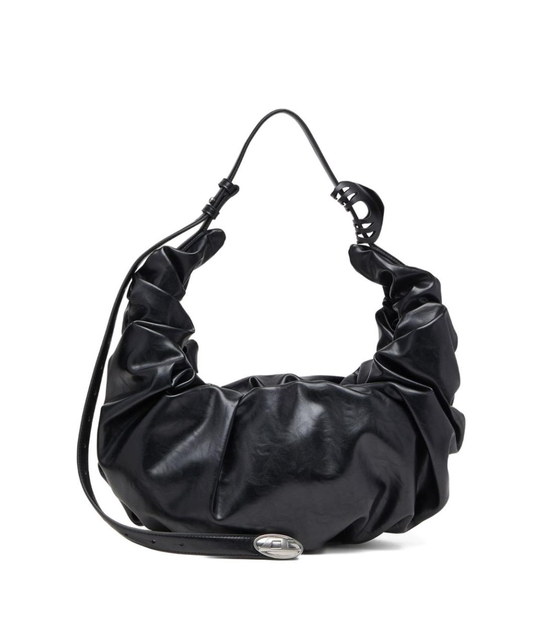 DIESEL Черная сумка с короткими ручками из искусственной кожи, фото 2