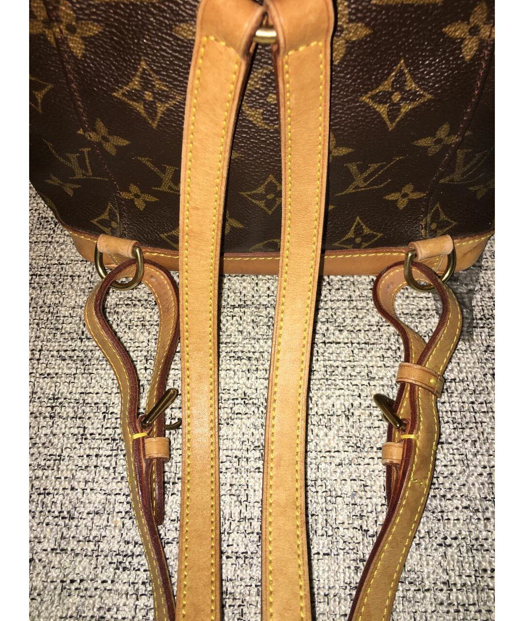 LOUIS VUITTON Коричневый кожаный рюкзак, фото 3