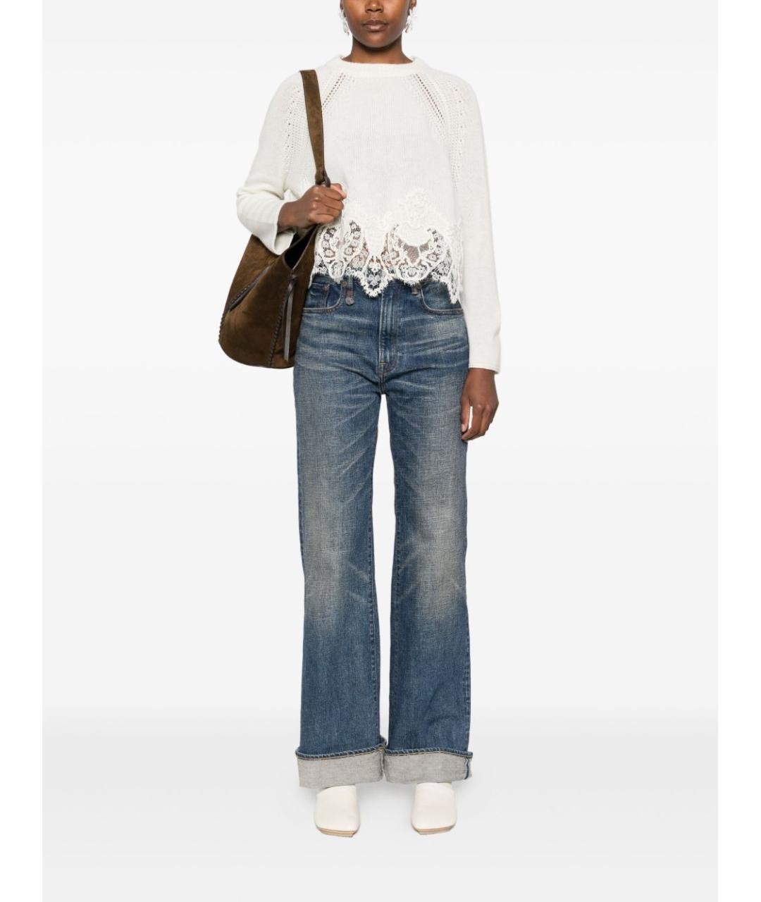 ERMANNO SCERVINO Белый кашемировый джемпер / свитер, фото 5