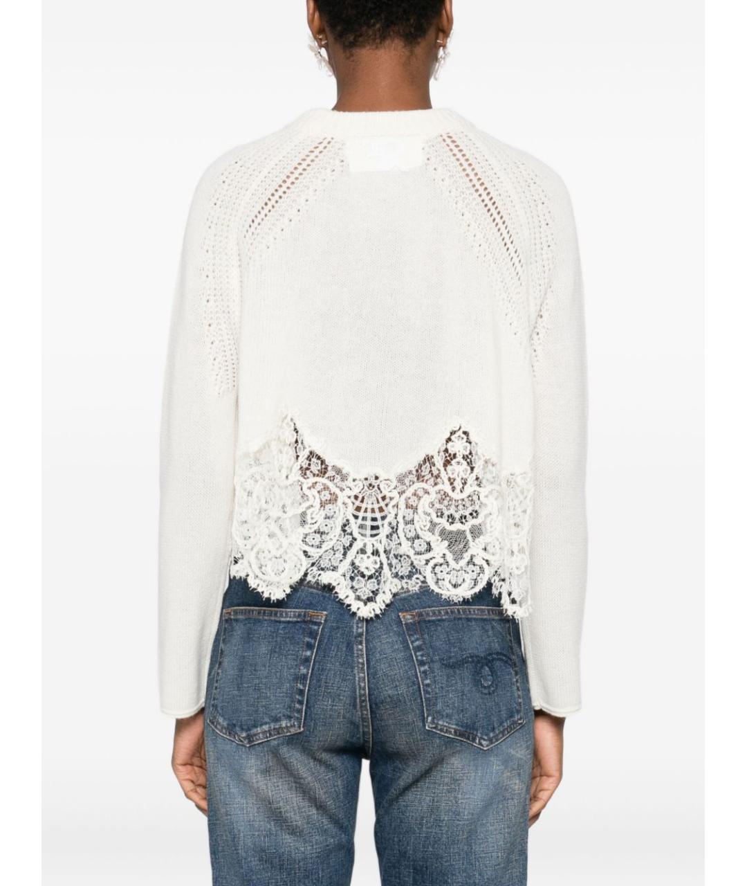 ERMANNO SCERVINO Белый кашемировый джемпер / свитер, фото 4