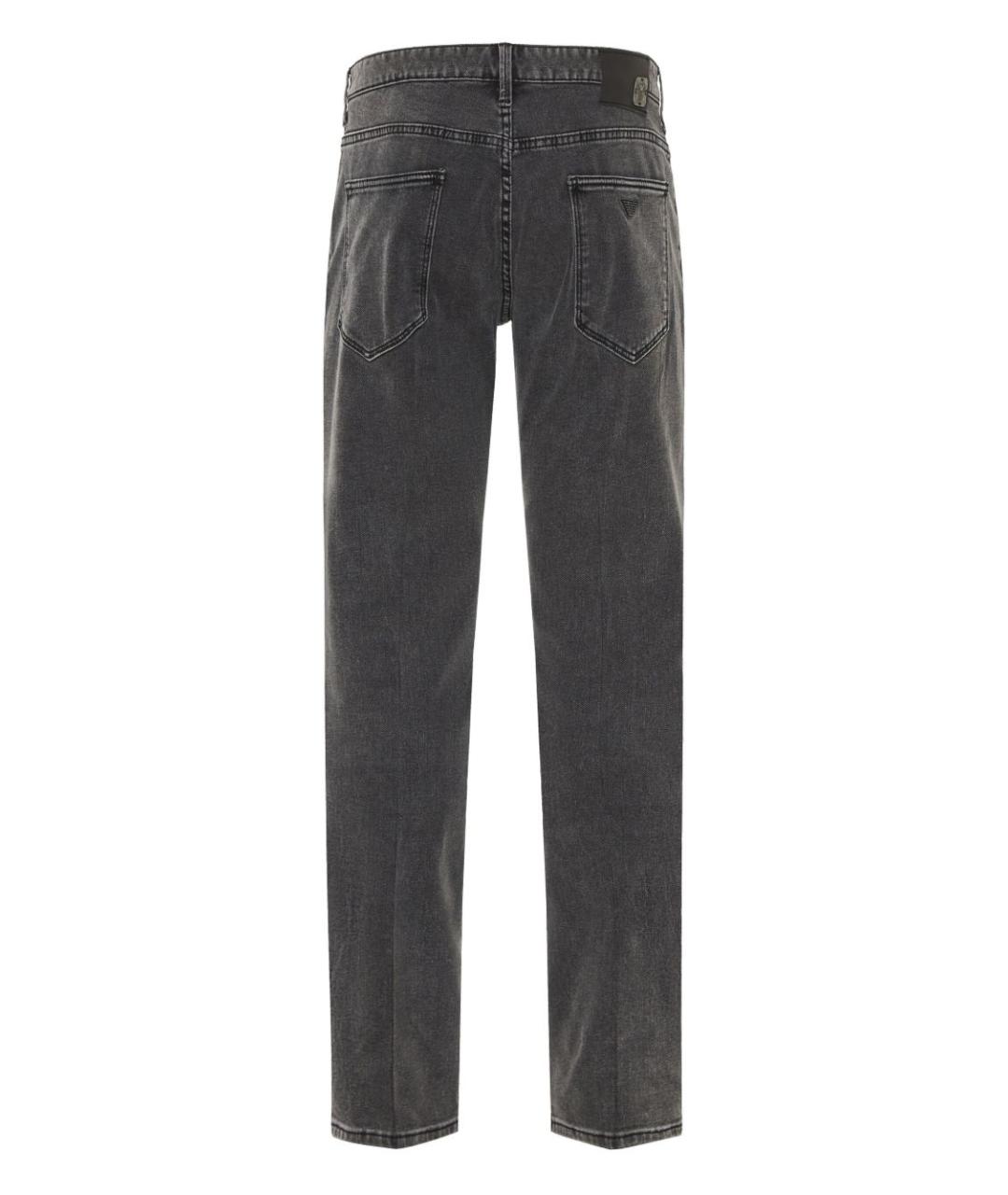 EMPORIO ARMANI Серые хлопковые прямые джинсы, фото 2