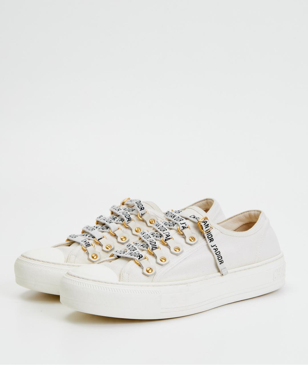 CHRISTIAN DIOR Белые текстильные кеды, фото 2