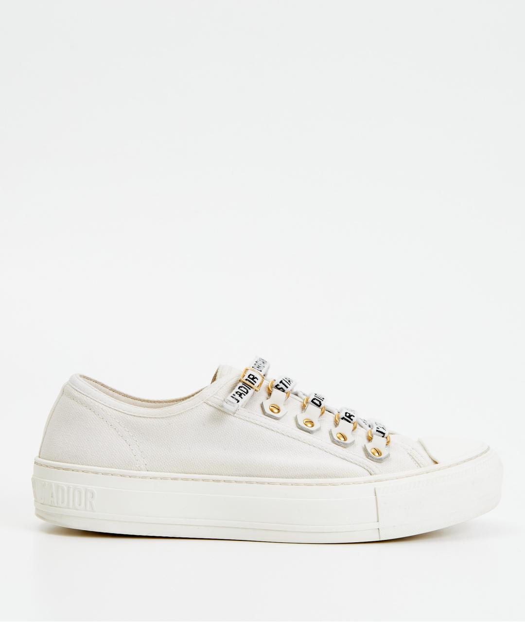 CHRISTIAN DIOR Белые текстильные кеды, фото 6