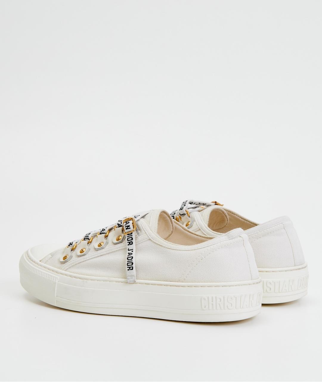 CHRISTIAN DIOR Белые текстильные кеды, фото 3