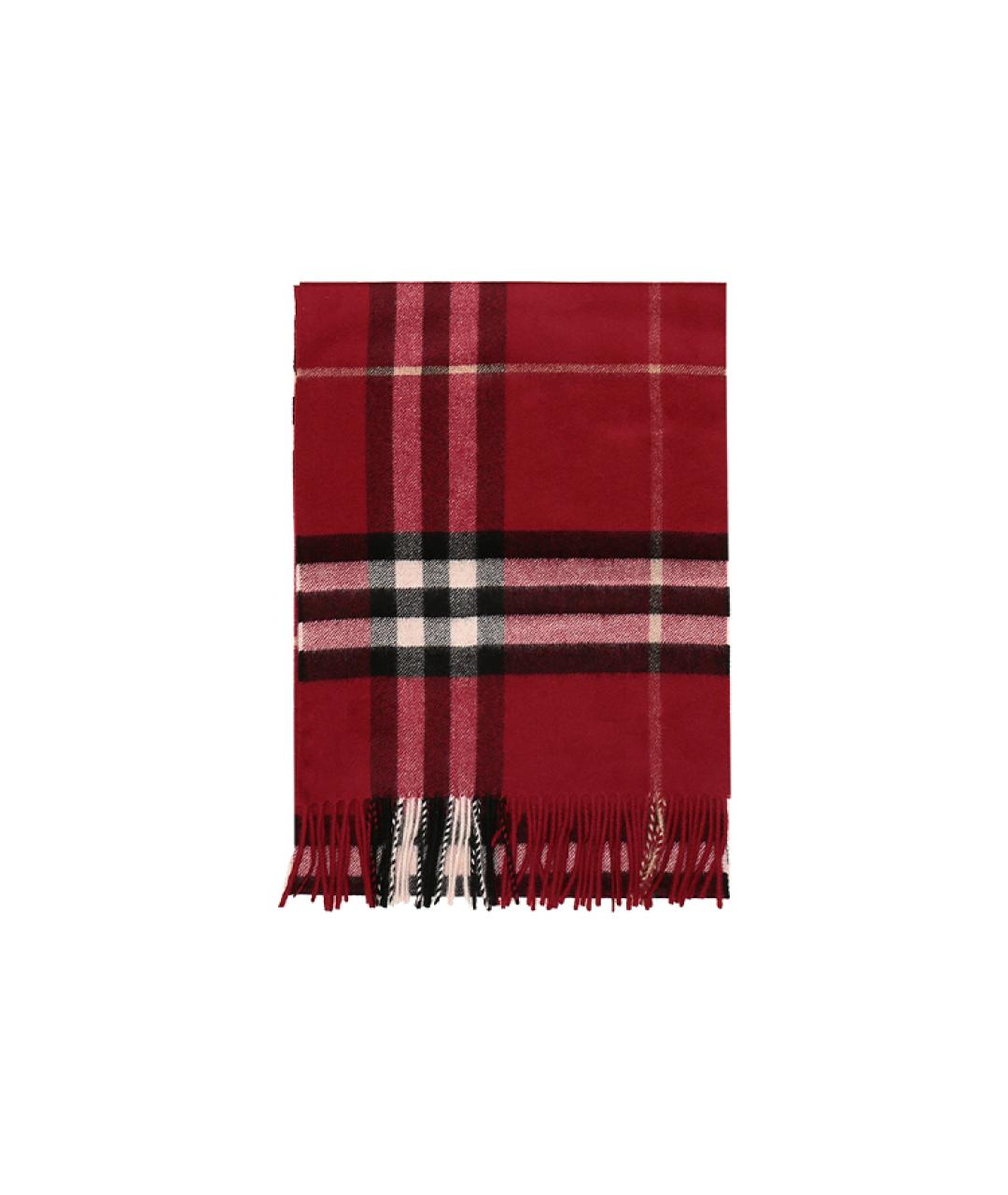 BURBERRY Красный кашемировый шарф, фото 2