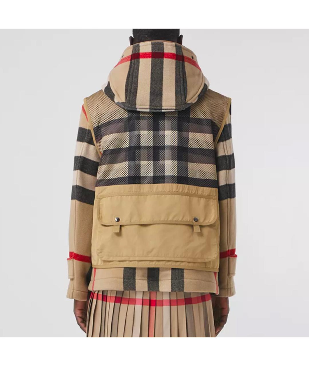 BURBERRY Хаки шерстяная куртка, фото 5