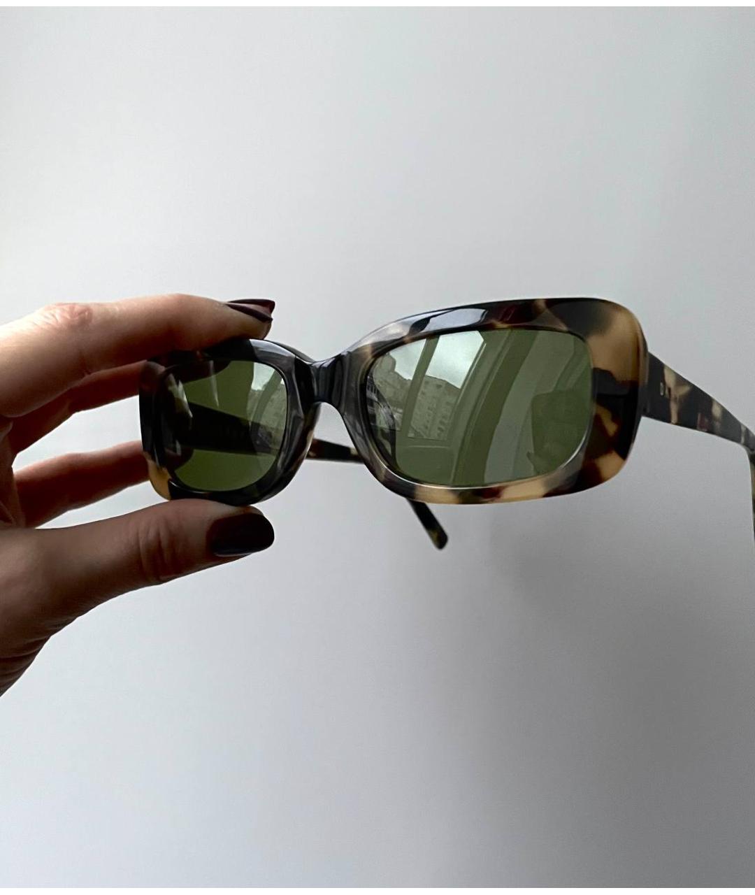 DKNY Коричневые пластиковые солнцезащитные очки, фото 2