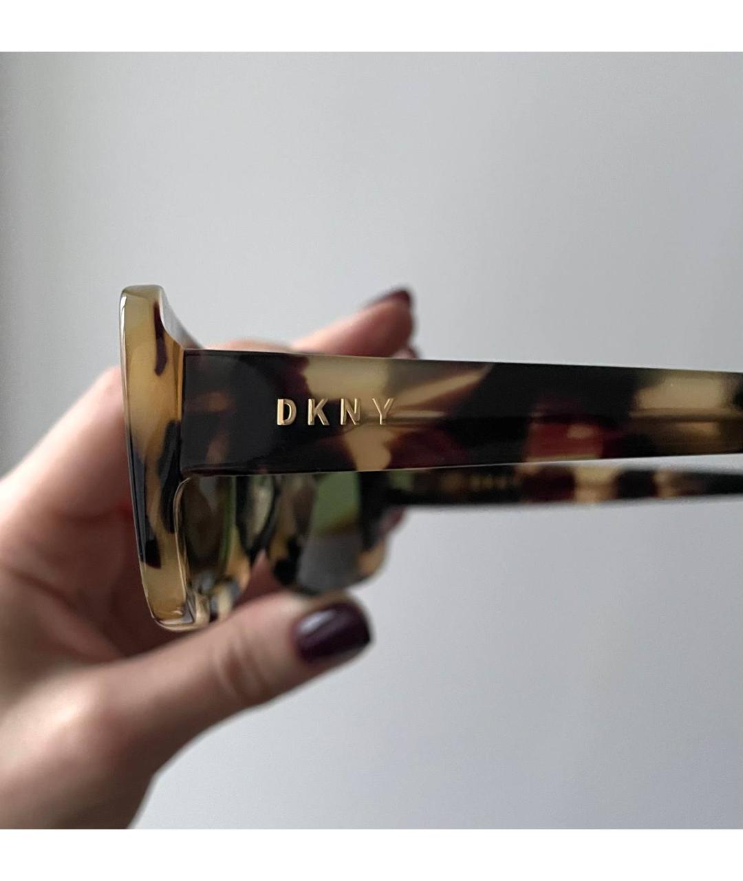 DKNY Коричневые пластиковые солнцезащитные очки, фото 8